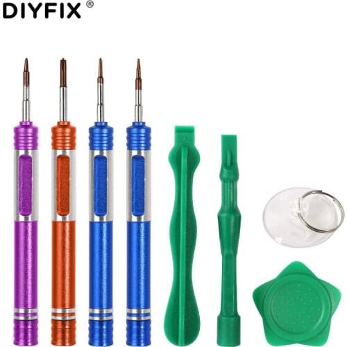 DIYFIX 8 in 1 Mobile Phone Repair Tools Metal Screwdriver Set for iPhone 8 7 Plus 6s 6 Teardown Disassembly Opening Tools Kit
