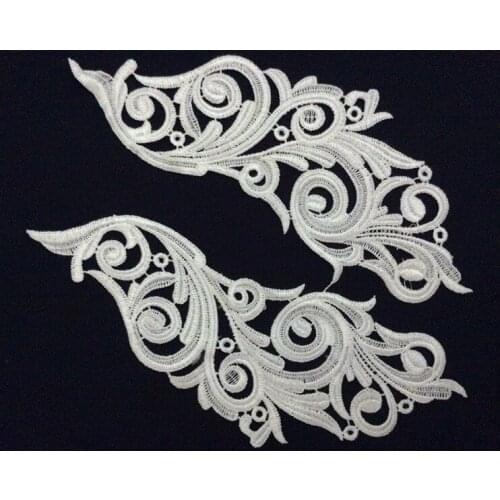 26cm*10.5cm polyester embroidery mirrored applique,embroidery hair decoration patches,veil applique,XERY-BQ0922E