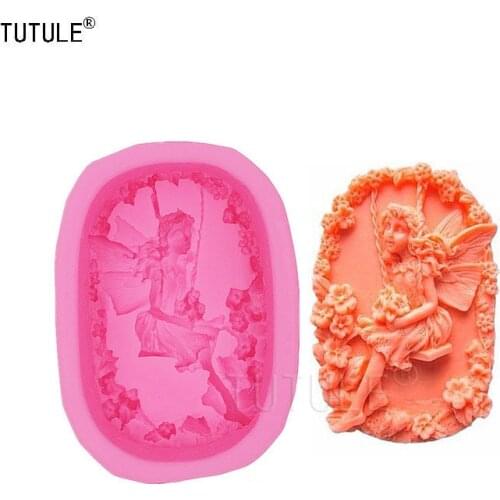 Gadgets-Promotion New Cute Little Angel Swing Fondant Cake Mold Soap Diy Chocolate Dessert Baking Bakeware Kitchen Mold