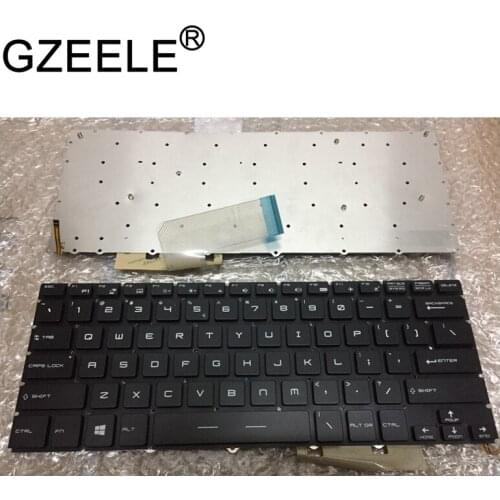 GZEELE NEW For MSI GS43 GS40 GS43VR keyboard White backlit US No Frame Laptop / Notebook QWERTY US English