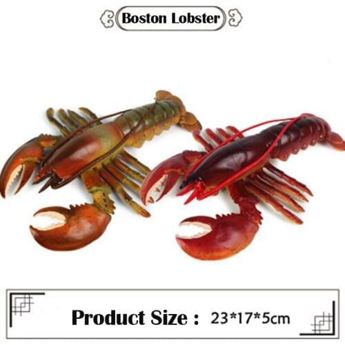 Sea Life Boston Lobster Simulation Animals Collection Model Plastic Hand Model Series Christmas Toys Gift For Children Kids