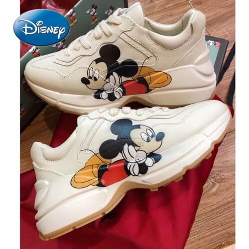 Disney Mickey Ladies Breathable Platform Platform Shoes Sports Casual Shoes Womens Shoes Flats Women Sneakers Off White Shoes