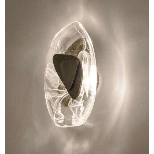 Nordic Crystal Wall Lamp Creative Novelty Pattern Living Room Background Wall Bedroom Bedside Aisle Staircase LED Decor Lighting