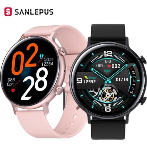 2021 NEW SANLEPUS Smart Watch Women Men Smartwatch Dial Calls Watches Blood Oxygen Heart Rate Monitor For Samsung Apple Android