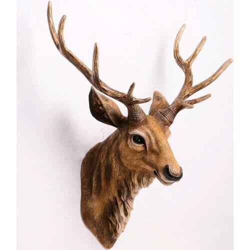 45CM NORDIC LIVING ROOM HOME DECORATION CREATIVE LUCKY DEER HEAD WALL HANGING LIGHT LUXURY TV WALL SOFA BACKGROUND WALL PENDANT