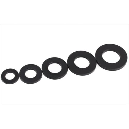 50-100Pcs DIN125 ISO7089 M2 M2.5 M3 M4 M5 M6 M8 Carbon Steel Flat Machine Washer Plain Black Washer Furniture Gaskets
