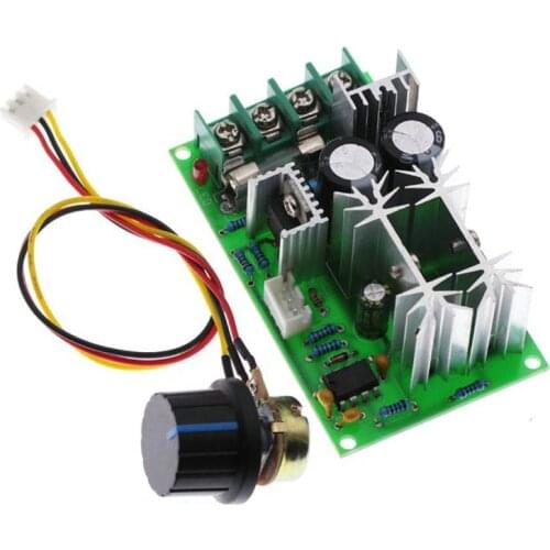 DC 6-60V DC Motor Speed Regulator 12V 24V 36V 48V High Power Drive Module PWM Motor Speed Controller 20A Current Regulator