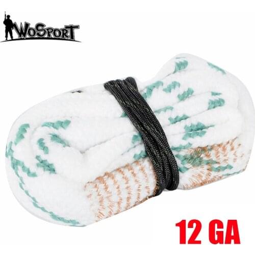 Tactical 12 GA Gun Barrel Cleaning Rope Rifle Pistol Cleaning Brush Gun Cleaning Kit Shotgun Bore Snake Hunting Gun Accessories