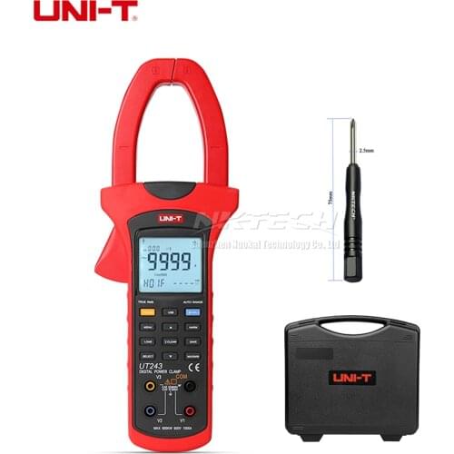 UNI-T UT243 Power Harmonics Clamp Meter 1000A True RMS Ammeter Harmonics Analysis 3-Phase Sequence Detection USB Data Transfer