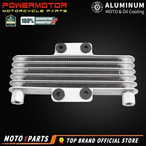 High Quality Universal Motorcycle Engine Oil Cooler 5 Row Cooling Radiator Replacement Fit for 125-250CC Pit Dirt Bike ATV