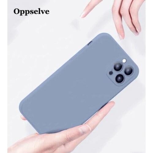 Liquid Silicone Back Phone Cover For iPhone 11 12 Pro Max 7 8 6 Plus 12 Mini SE XR XS Soft Case Fundas Capinhas Thin Phone Cover