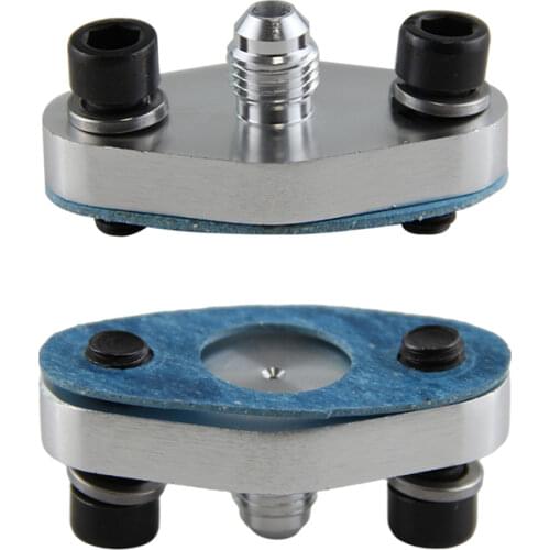 2PCS Turbo Oil Feed Inlet Flange Gasket Adapter Kit 4AN 4 AN Fitting T3 T3/T4 T04