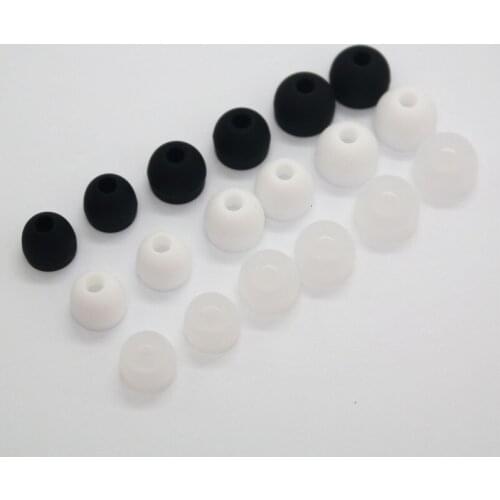 200pcs/100 Pairs S M L 6.0mm Ear pads cushion for headphone soft Silicone In-Ear Earphone Covers Earbud Tips Ear buds Earplugs