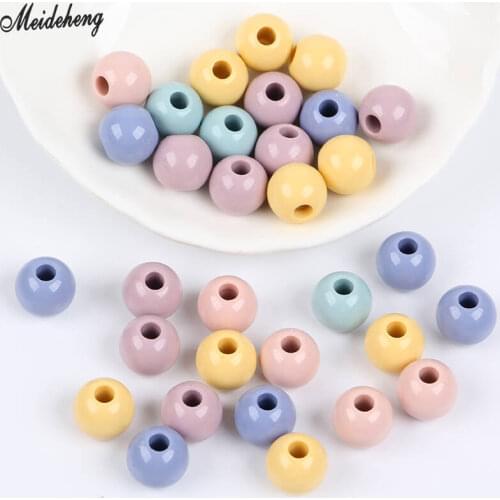 Acrylic Square Ball Water Drop Beads for Jewelry Making Accessory DIY Morandi Cream Color Hair Rope Head Ornamental Beads