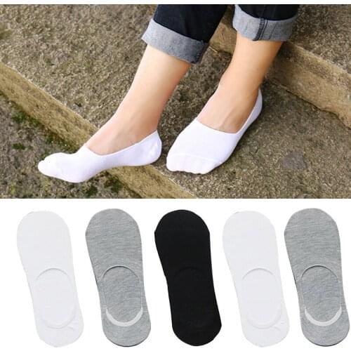 6pcs/3pair Boat Socks for Men Male Invisible Non-slip Slipper Socks Solid Color Cotton Breathable Mesh Low Cut Ankle Socks Short