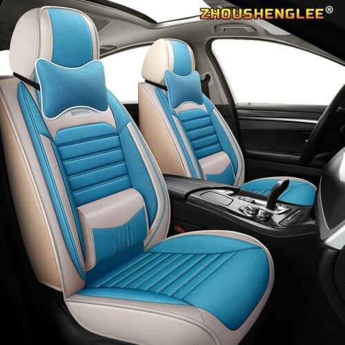 ZHOUSHENGLEE flax car seat covers for chevrolet cruze colorado epica hhr impala malibu optra orlando spark flax car accessories