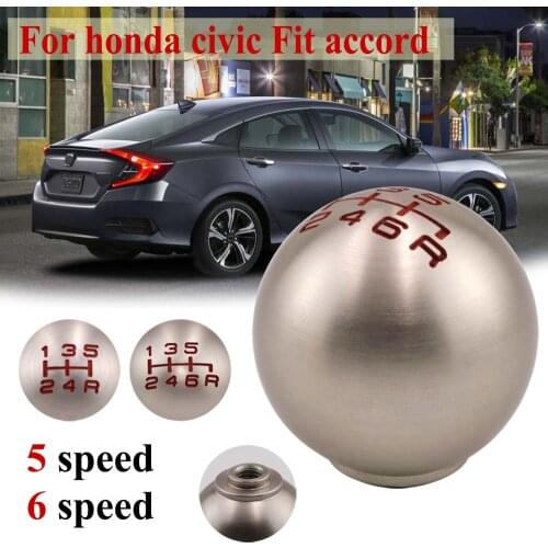 CNC Aluminum 5/6 Speed M10X1.5 Type-R JDM Ball Shape Aluminum Gear Shift Knob for Honad Civic Fit FD2 FN2 EP3 DC2 DC5 S2000