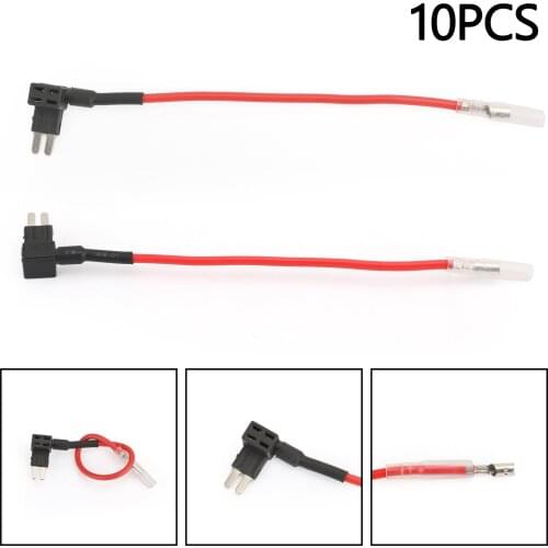 Areyourshop M2 Blade Fuse Holder 10PCS Circuit Piggy Back Pluggable MICRO 2 Blade Tap Fuse box
