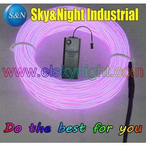 Electroluminecent Wire/Neon EL Wire 3M(1.4mm)+3V Inverter-Purple +Free Shipping