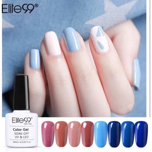 Elite99 Blue Colors Nail Gel Polish For Nail Art DIY Design Long-Lastig Soak-off UV Nail Gel Lacquer Manicure 10ML Gel Varnish