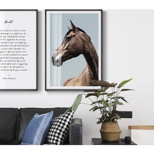 Home Decoration Painting Animal Horse Canvas Painting Wall Art Nordic Posters and Prints Wall Pictures for Living Room Decor
