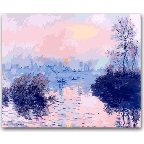 GATYZTORY painting by numbers abstract for kids diy frameless landscape pictures by numbers HandPainted Unique Gift For Home Dec