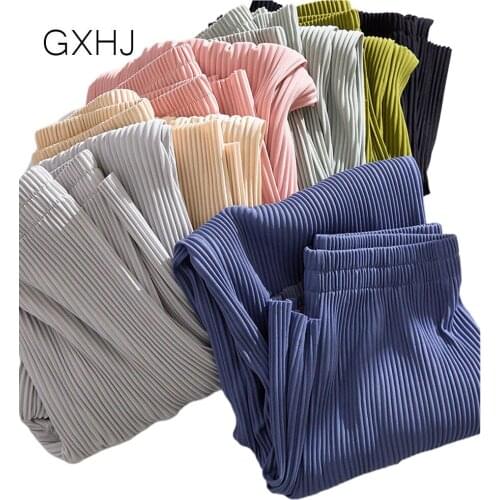 Summer thin wide-leg pants women 2021 new high waist loose and thin Korean version of the wild drape casual pants LHJ224