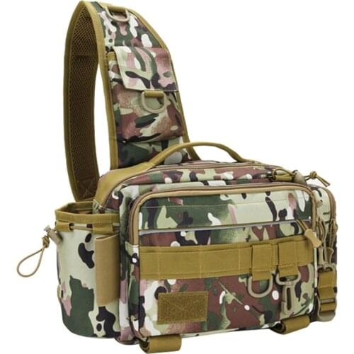 Multifunctional Fishing Tackle Bags Single Shoulder Crossbody Bag Waist Pack Fish Lures Gear Utility Storage Fishing Bag