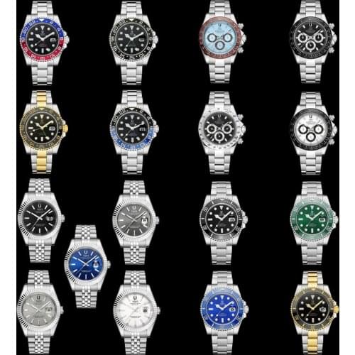 U1001 Brand Luxury Mechanical Automatic Men Watch Relogio Masculino Reloj Ceramic Bezel Sport Mens Watches Stainless Steel Wrist