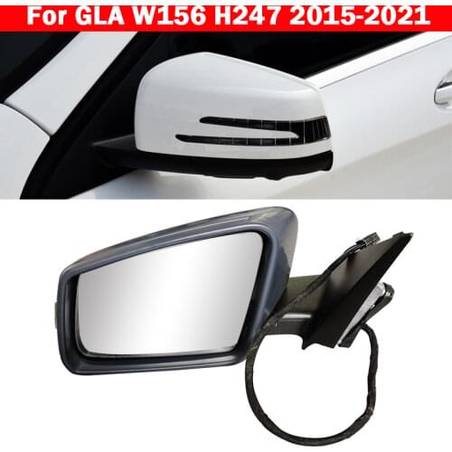 Rear View Lens For Mercedes-Benz GLA W156 H247 2015-2021 Car Outside Rearview Mirror Exterior Turn Signal Mirror Assembly