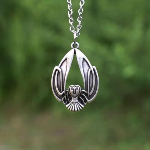 Celtic Owl Necklace Barn Owl Pendant Necklaces Owl Lover Gift Jewelry 12pcs