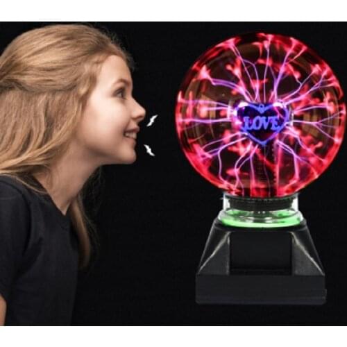 Night Light Plasma Ball Lamp Surface Touchable Magical Electrostatic Induction Switch Button Control Gifts For Children Kids