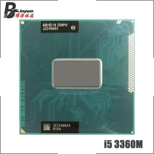 Intel Core i5-3360M i5 3360M SR0MV 2.8 GHz Dual-Core Quad-Thread CPU Processor 3M 35W Socket G2 / rPGA988B