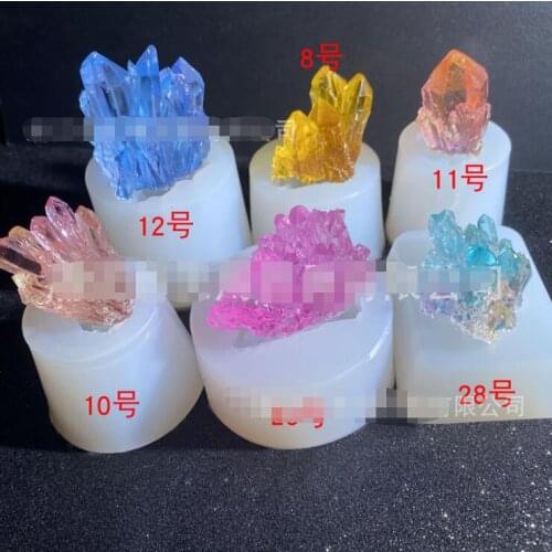 Silicone Mould Dried Flower Resin Decorative DIY mountain peak Crystal icicle Crystal cluster Type epoxy resin molds for jewelry