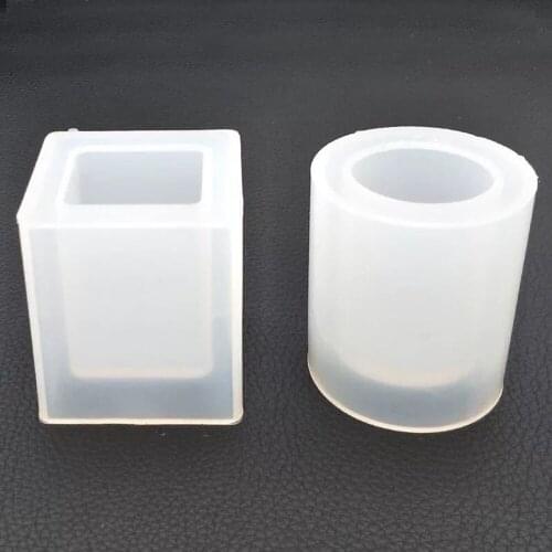Silicone Mold DIY Transparent Dried Flower Resin Decorative Craft Storage Flower Pot Pen Holder Epoxy Resin Molds