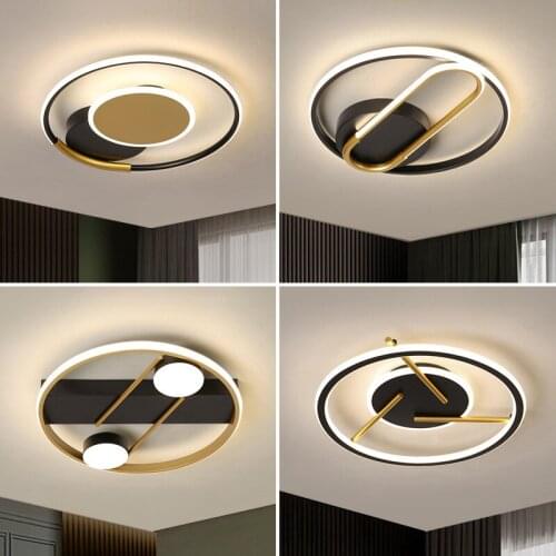 Nordic bedroom lamp simple modern light luxury living room circular ceiling lamp creative personality room warm romantic lamps