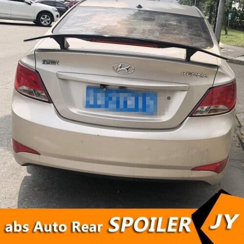 For Hyundai Accent VERNA Spoiler 2000-2018 Accent spoiler TF High Quality ABS Material Car Rear Wing Primer Color Rear Spoiler