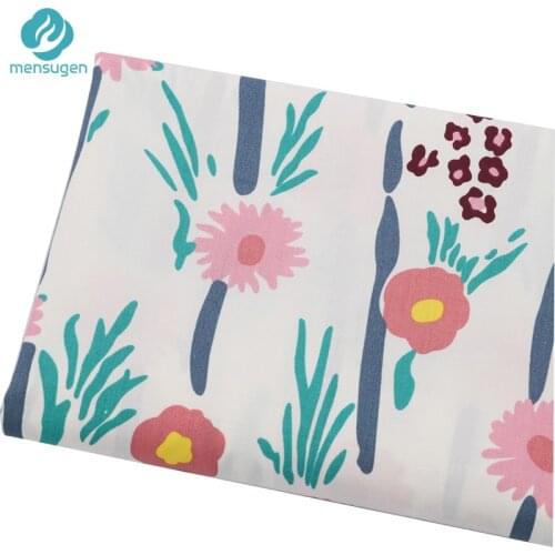 Fabric Meter Flower 100% Cotton Fabrics Suitable for Womens Dresses Girls Pajamas Apron Cushions Blankets DIY Sewing Cloth