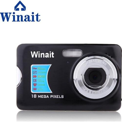 Winait hot sell 18 mega pixels digital cameas with 2.7'' TFT Display and 8x digital zoom anti shake cameras free shipping