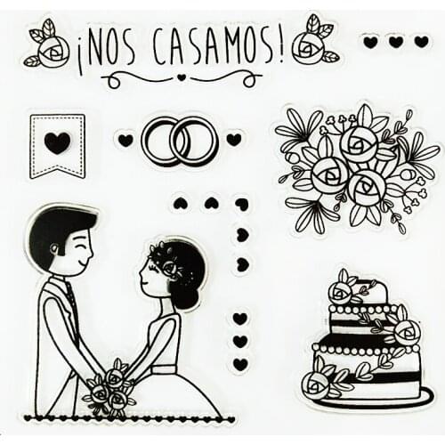 YLCS214 Lover Silicone Clear Stamps For Scrapbook DIY Album Paper Cards Decoration Embossing Folder Craft Rubber Stamp 10*10cm