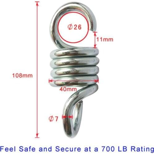 2pcs/set Heavy Duty Suspension Hook Spring Hanging Chair Hook For 2-3 Seat Hanging Chair Garden Swing