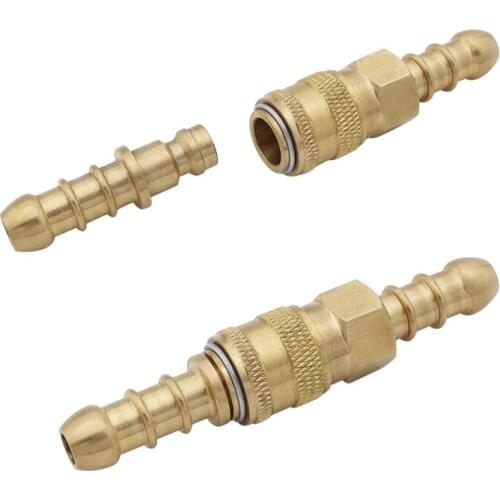 2 X Inline Quick Release Fitting Coupling for 8mm i/d propane/butane Hose
