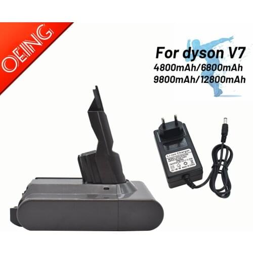 2021 21.6V 12.8Ah Li-lon Rechargeable Battery For Dyson V7 FLUFFY V7 Animal V7 Pro Vacuum Cleaner Replacement L70+21.6V charger