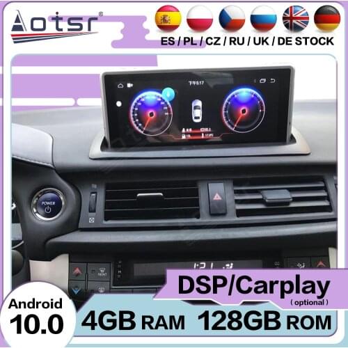 6+128G Carplay Multimedia IPS Screen Android 10 Player For Lexus CT200 GPS Navigation Auto Stereo Radio Video Receiver Head Unit