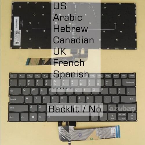US Arabic Hebrew Canadian Keyboard For Lenovo Yoga C640-C640-13IML LTE C740-14IML S740-14IIL, Flex 6-14arr 6-14ikb Backlit