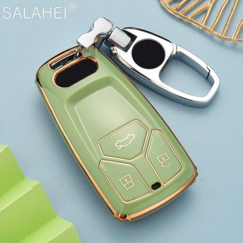 Car Key Cases Cover Shell For Audi A6 A5 Q7 S4 S5 A4 B9 Q7 S7 8W A4L 4m TT TTS RS Coupe 8S 2016 2017 2018 Car Styling Accessorie
