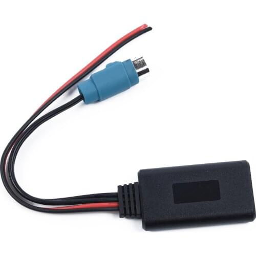 Wireless Bluetooth Adapter Aux Audio Cable for Alpine KCE-237B CDE-101 CDE-102 INA-W900 CDA-105 20cm Audio Power Cable connector