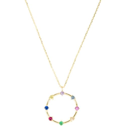 CANNER Real 925 Sterling Silver Necklace For Women Stars Moon Necklace Jewelry Pearl Fancy Diamond Chain Choker Bijoux Joyero