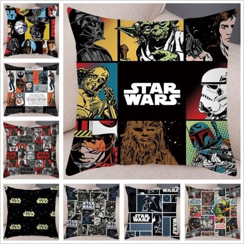 DISNEY Star Wars Printed Cushion Cover Home Cartoon Style Decorative Pillow Case Cojines Decorativos Para Sofa Pillow Cover