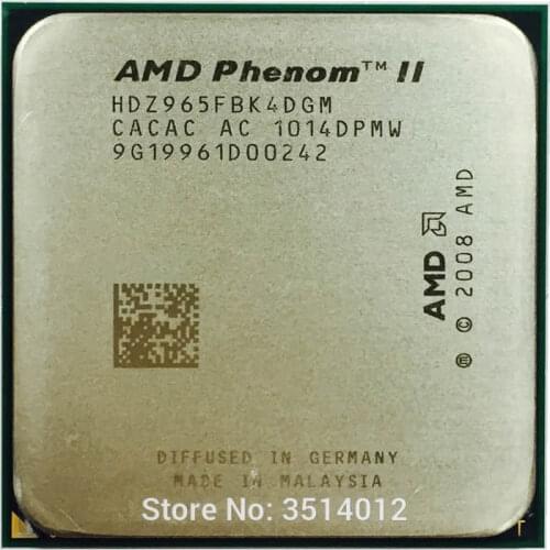 AMD Phenom II X4 965 3.4 GHz Quad-Core CPU Processor HDZ965FBK4DGM Socket AM3